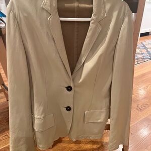 Jil Sander Light Beige Leather Blazer